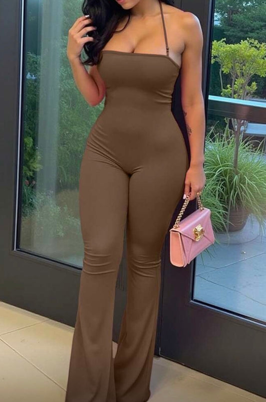 Halter Flare Jumpsuit