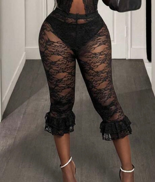 Lace Capris Leggins