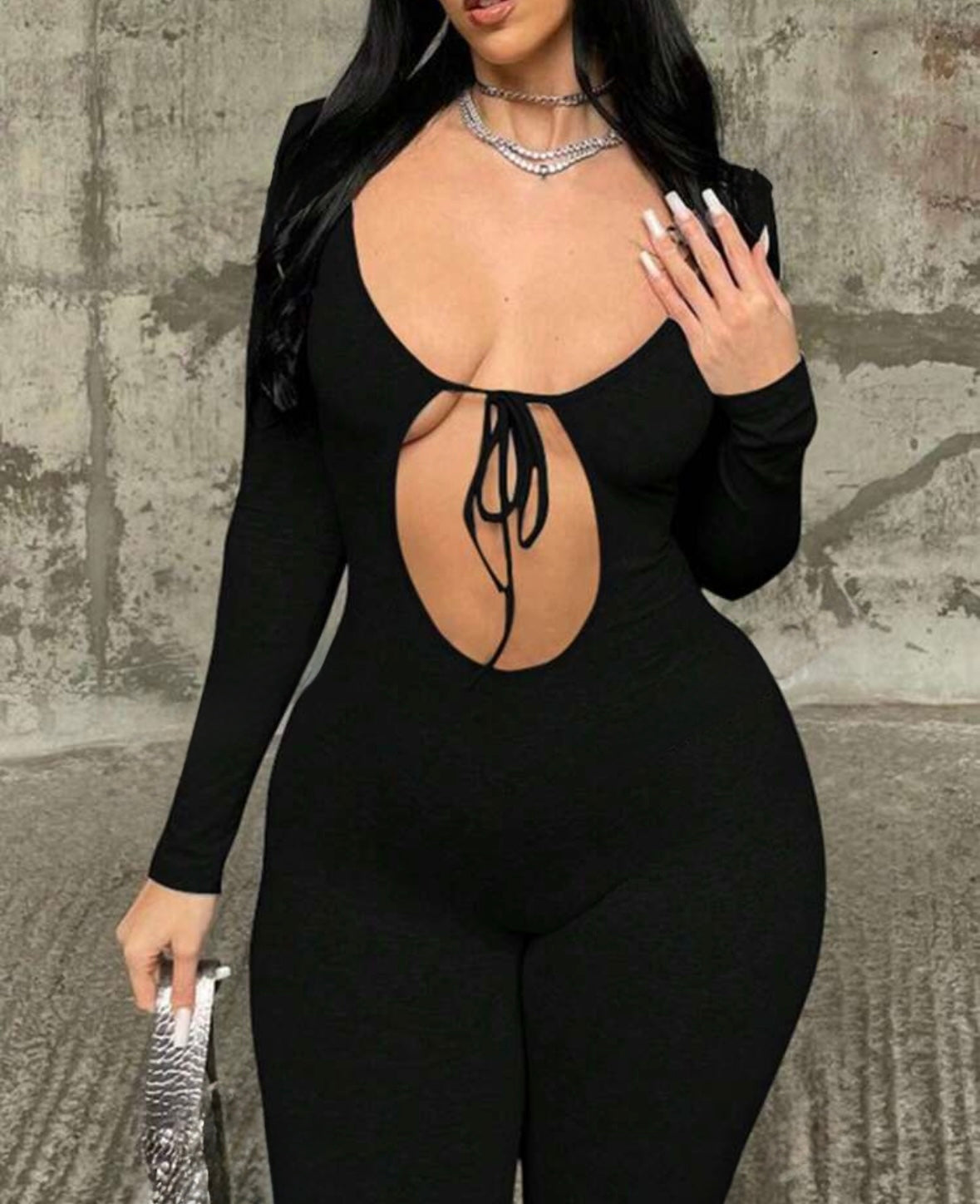 Open Front Jumpsuit