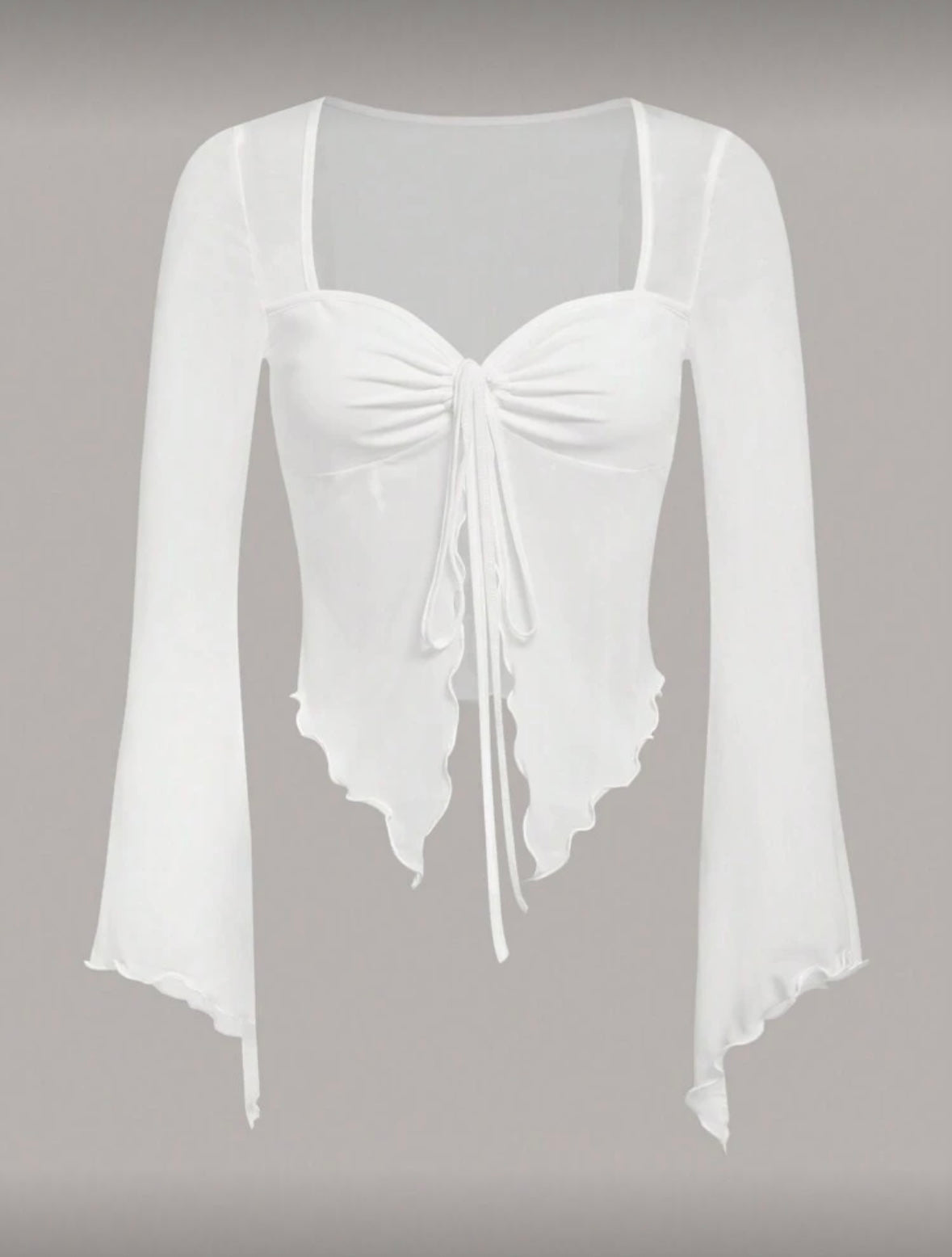 Long Sleeve Tie- up Shirt