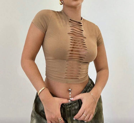 Hollow Out Crop Top