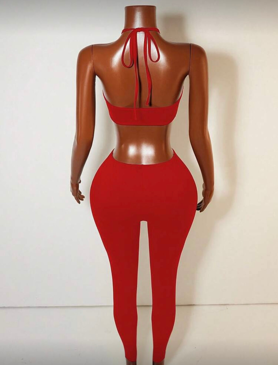 Backless Halter Hollow Out Jumpsuit