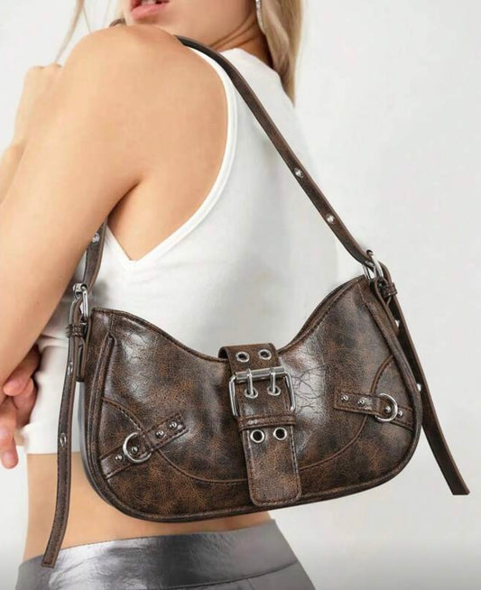 Coffee Brown Small Shoulder Bag