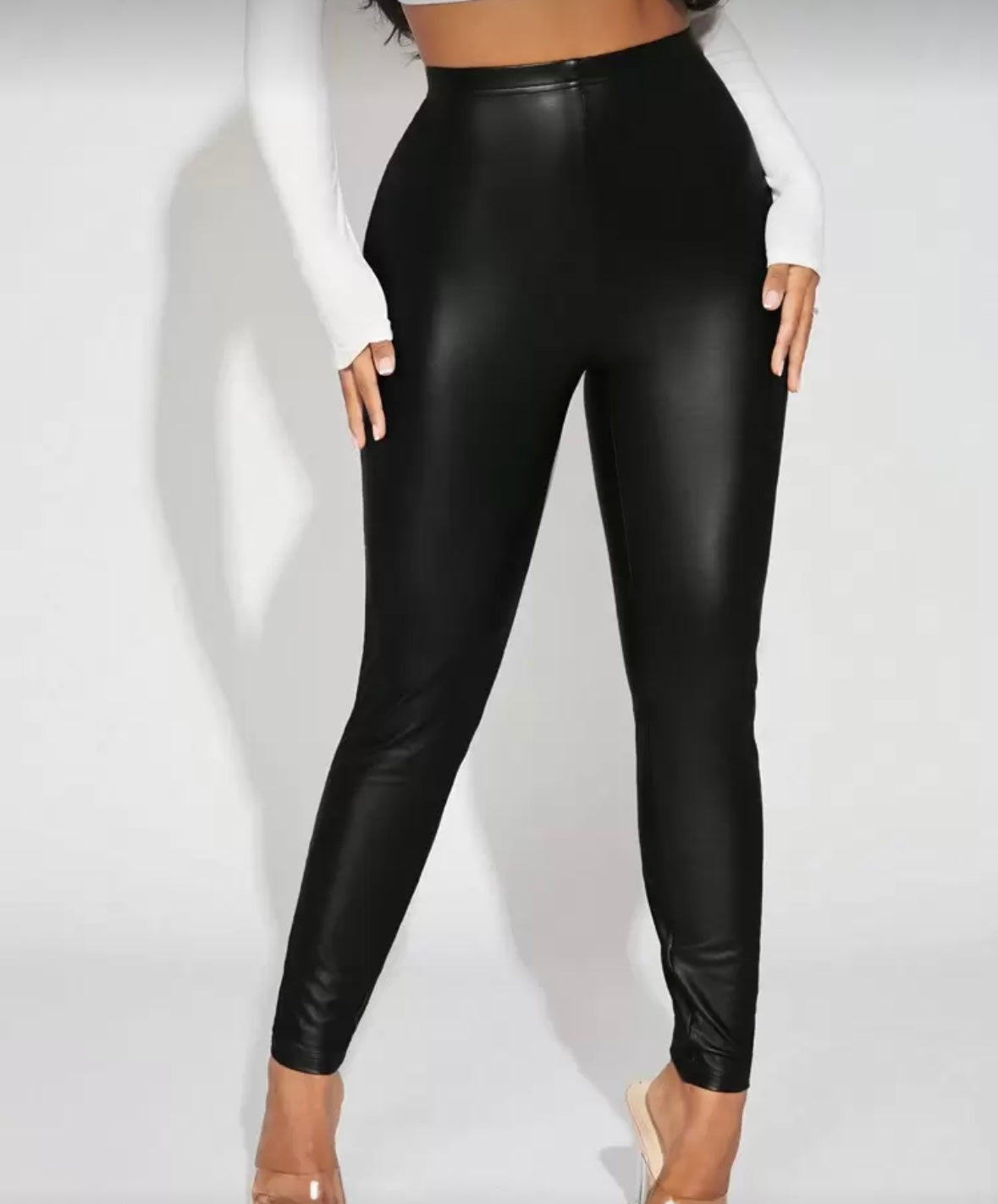Black Leather Leggings