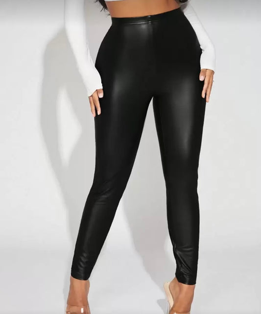 Black Leather Leggings