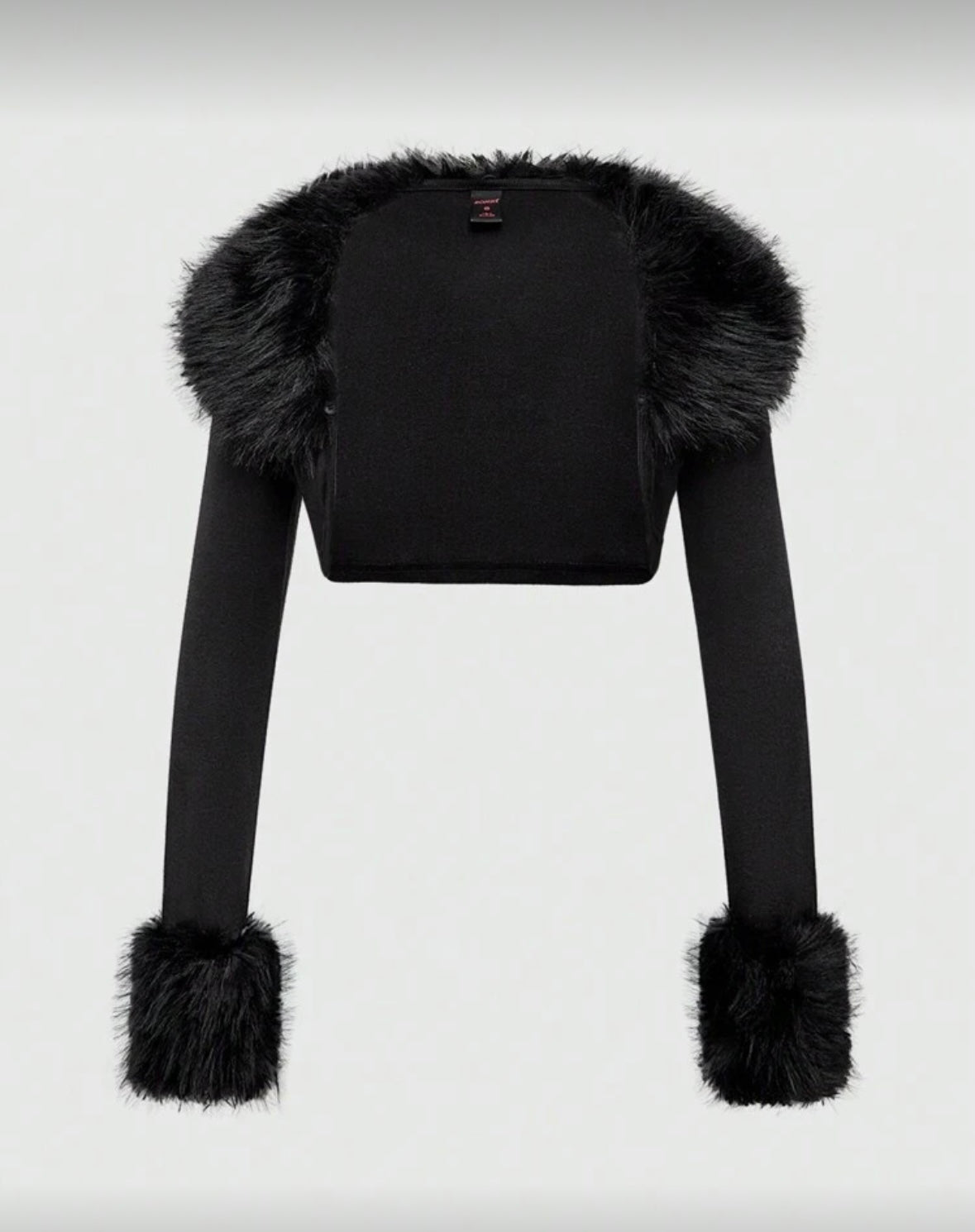 Fur Cropped Cardigan