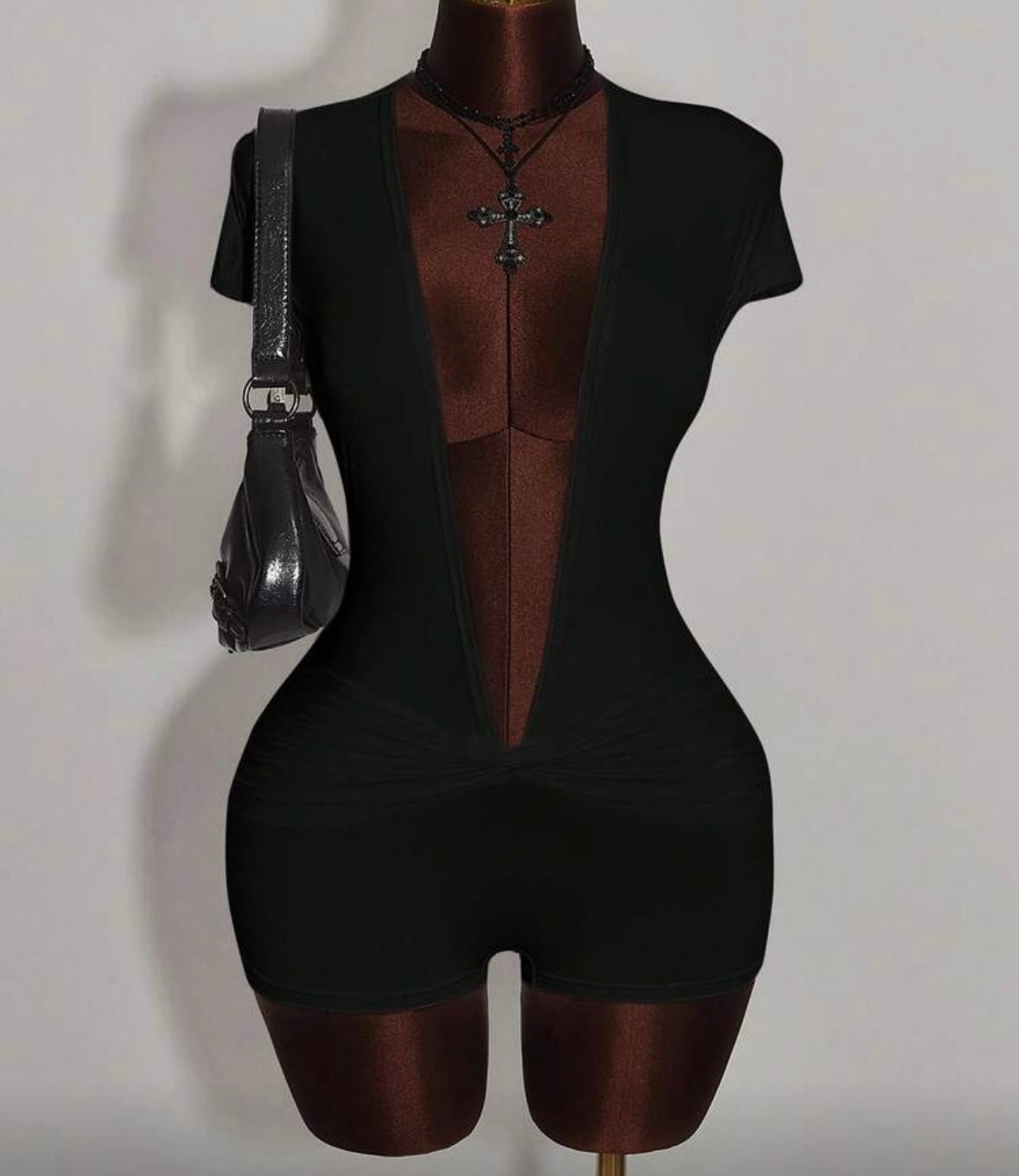Deep Draped V-Neck Bodysuit
