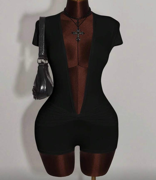 Deep Draped V-Neck Bodysuit